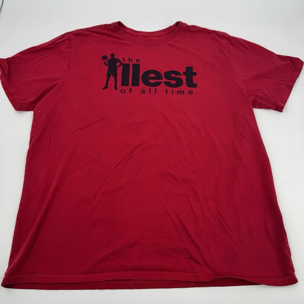 Michael Jordan The Illest Of All Time Flu Game Red T-Shirt Mens Size XXL Nike